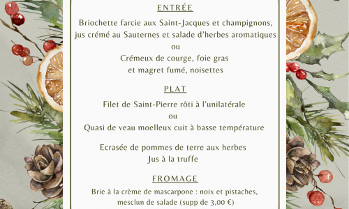 MENU DE NOEL 2025-2